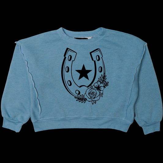 Dolman Sweater Top (Horseshoe Print)