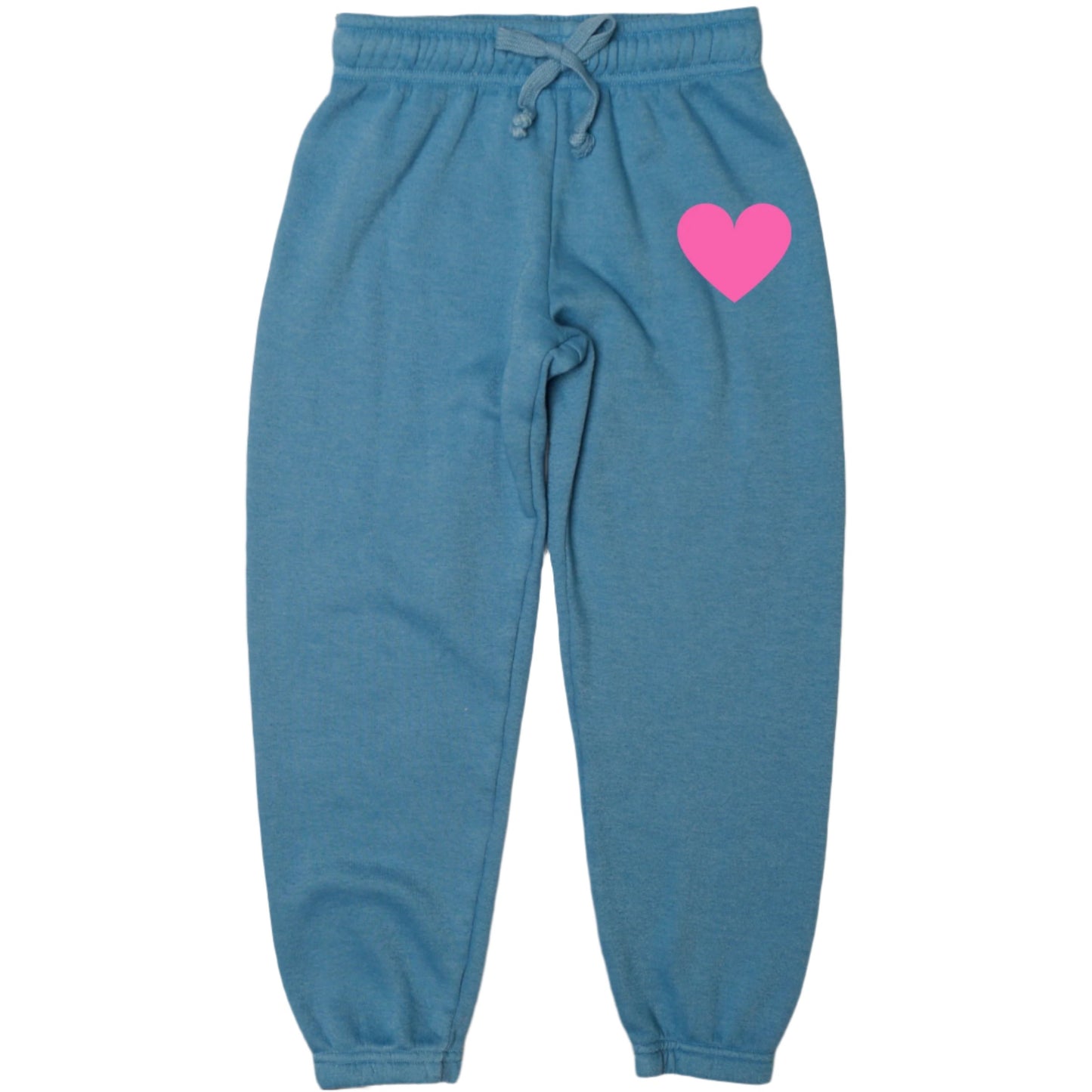 Heather Athletic Pants (Mini Pink Heart Print)
