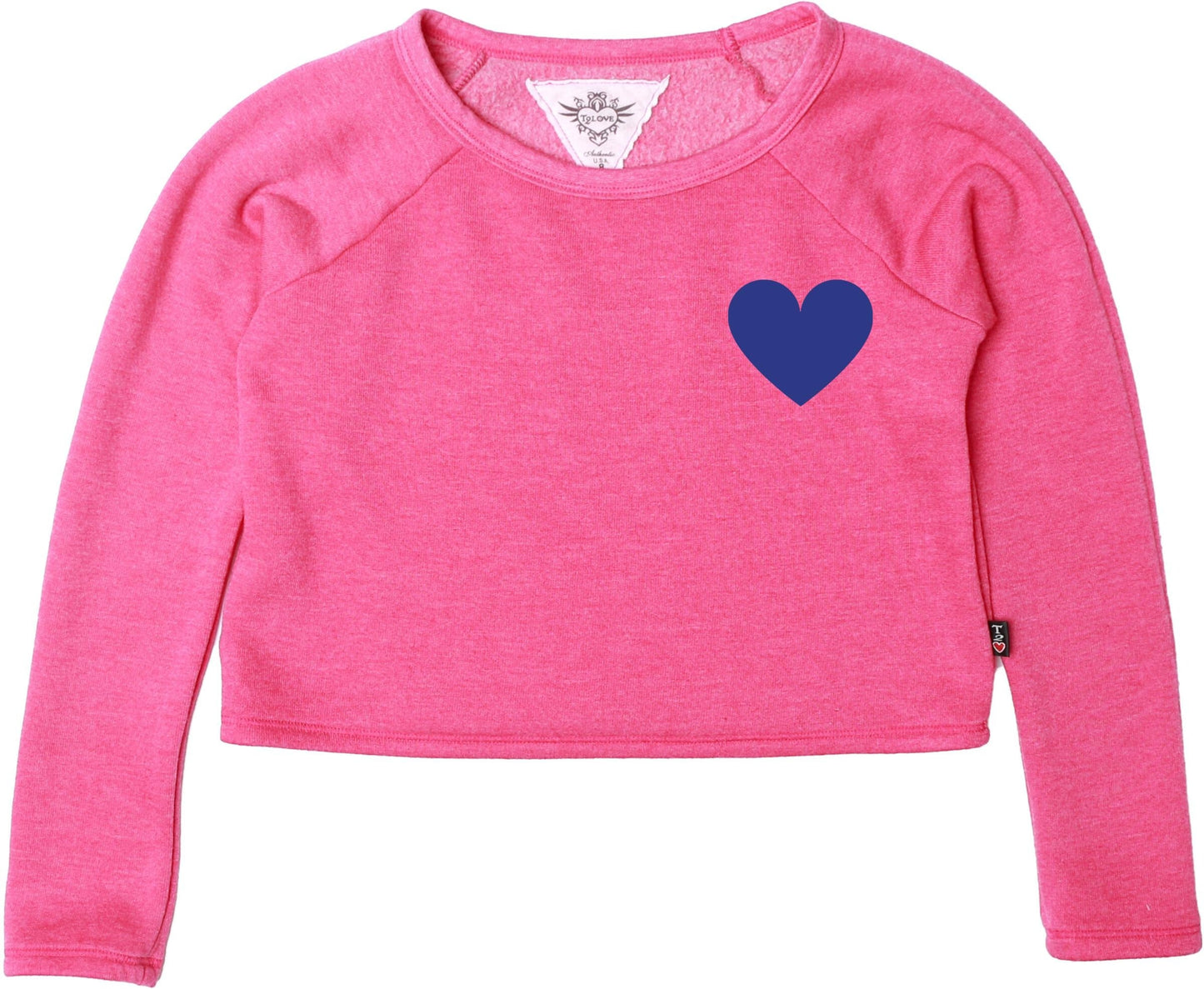 Crew Pullover (Mini Blue Heart Print)