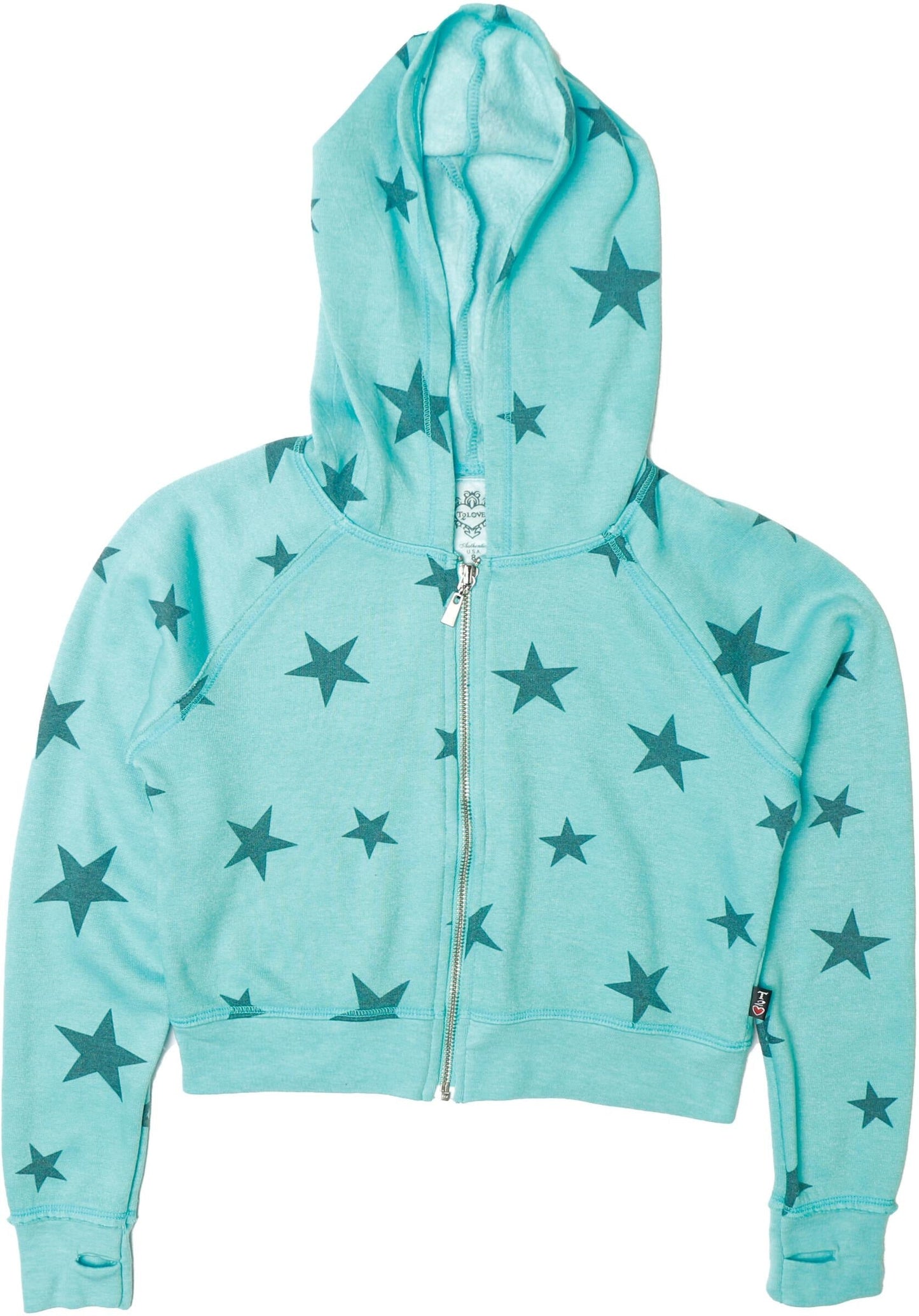 Signature Hooded Jacket with Thumbholes (Charcoal Stars Pattern)
