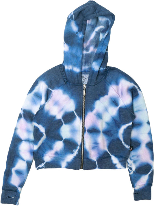Signature Hooded Jacket with Thumbholes (Ripples Tie-Dye)