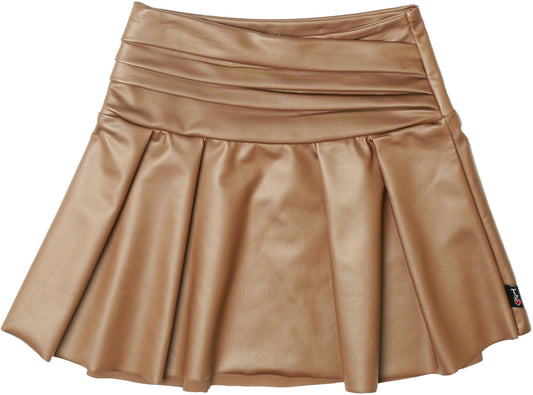 Pleather Layered-Waist Skirt