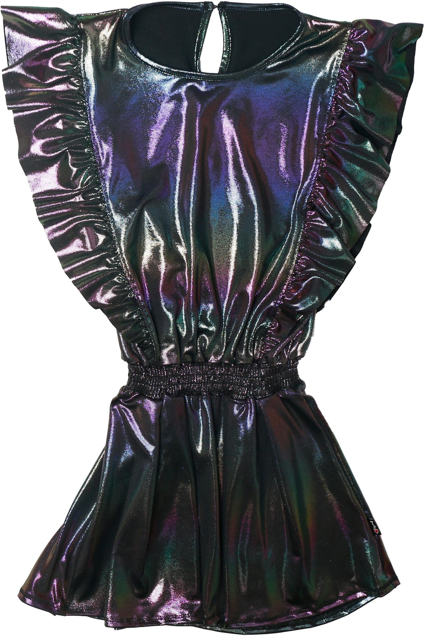 Sleeveless Ruffle Bodice Dress (Rainbow Ombre)
