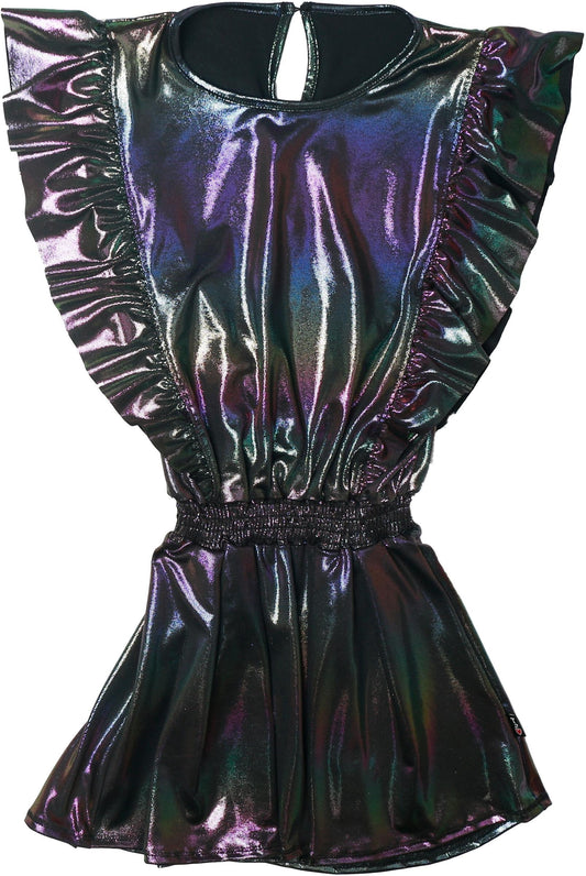 Sleeveless Ruffle Bodice Dress (Rainbow Ombre)