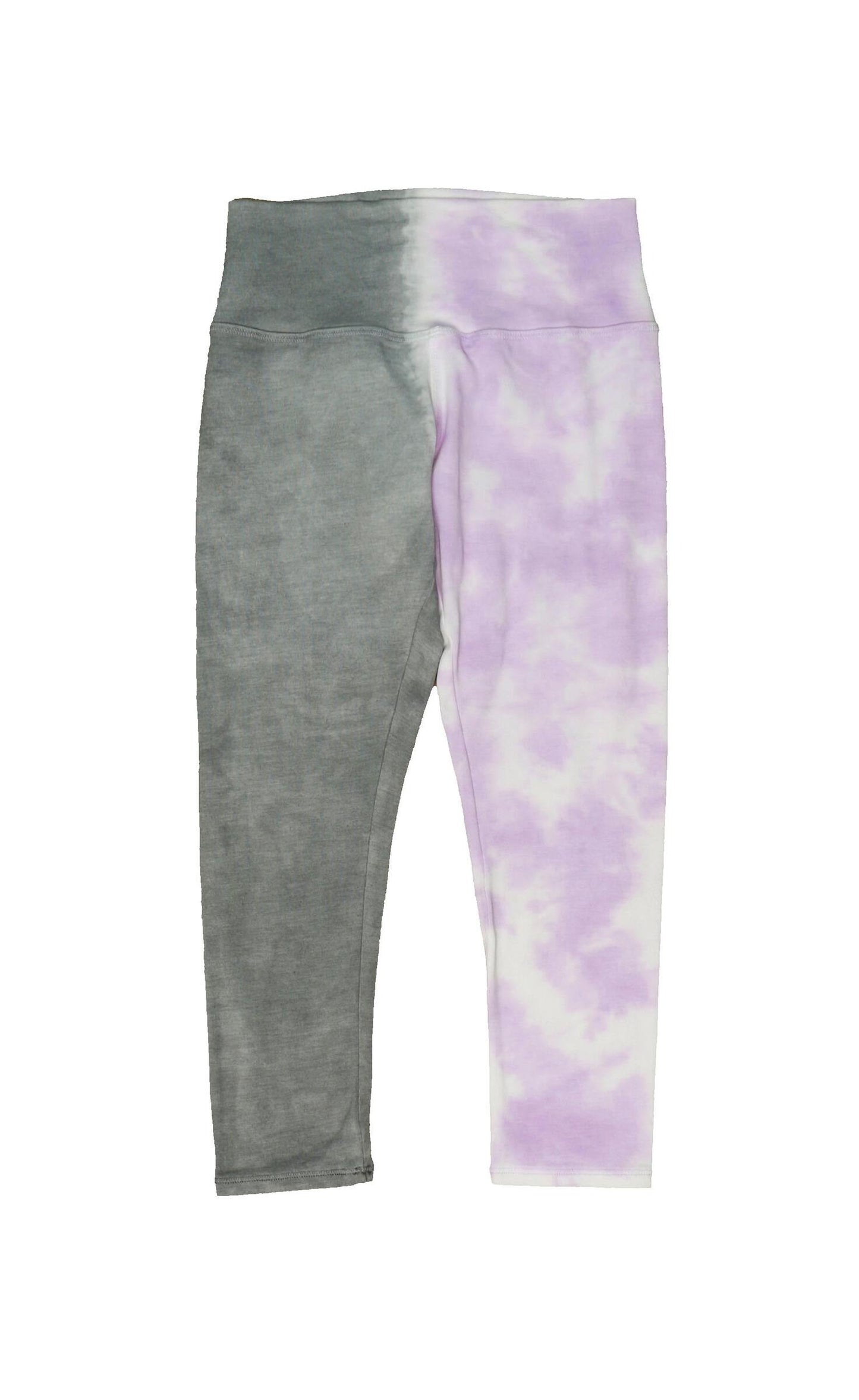 Athletic Leggings (Grey-Lilac Split Tie-Dye)