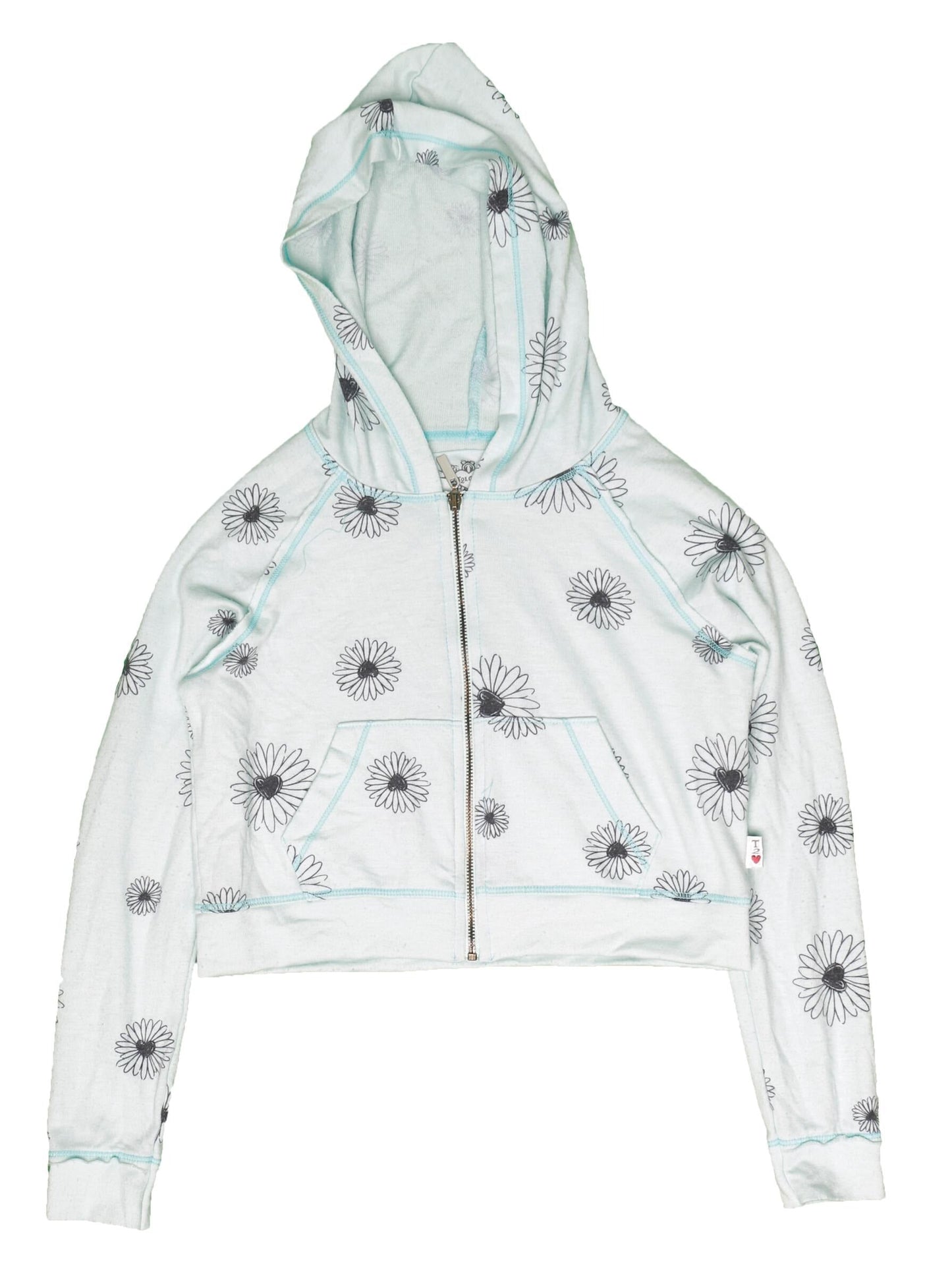Cropped Hooded Jacket (Daisy Pattern)
