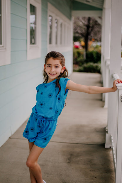 Sleeveless Romper (Daisy Pattern)