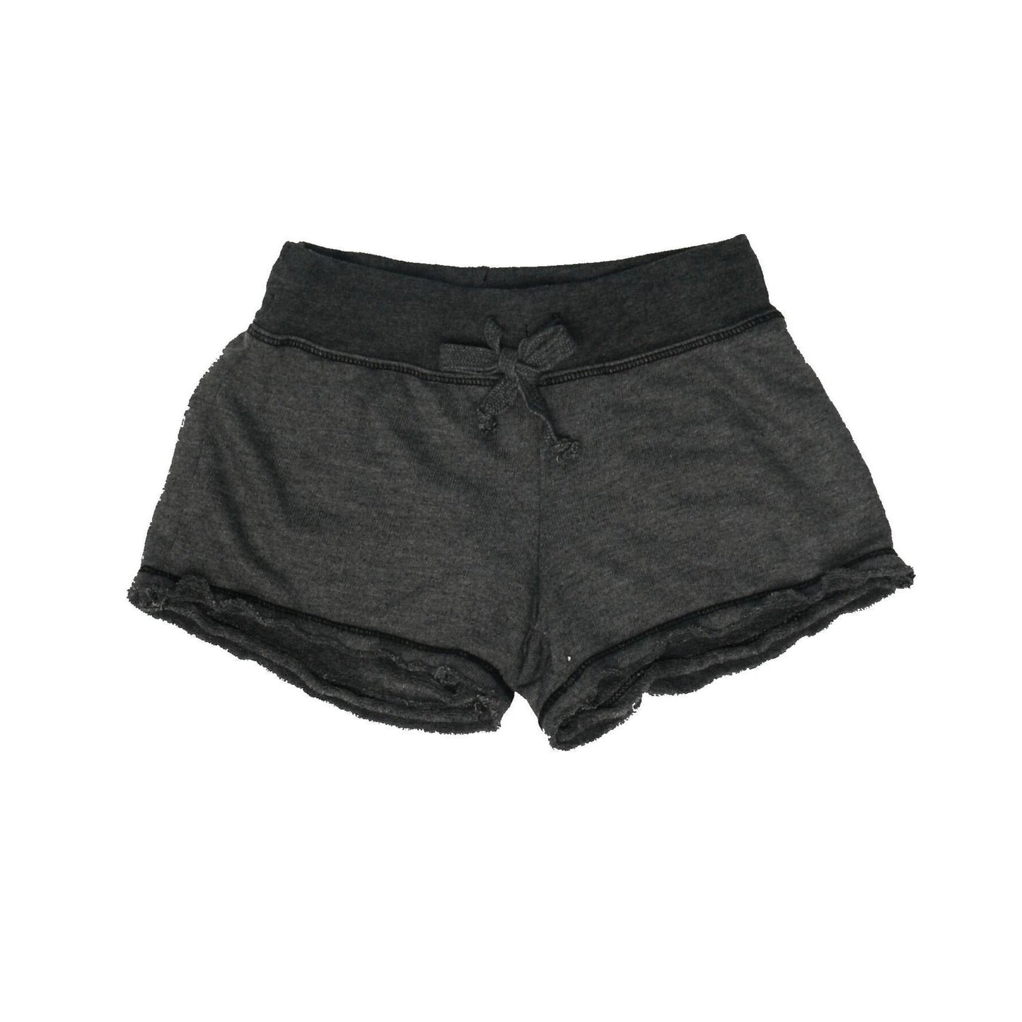 Heather Raw-Edged Shorts with Back Pocket