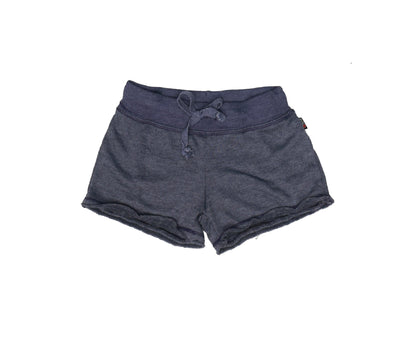 Raw-Edged Shorts with Back Pocket