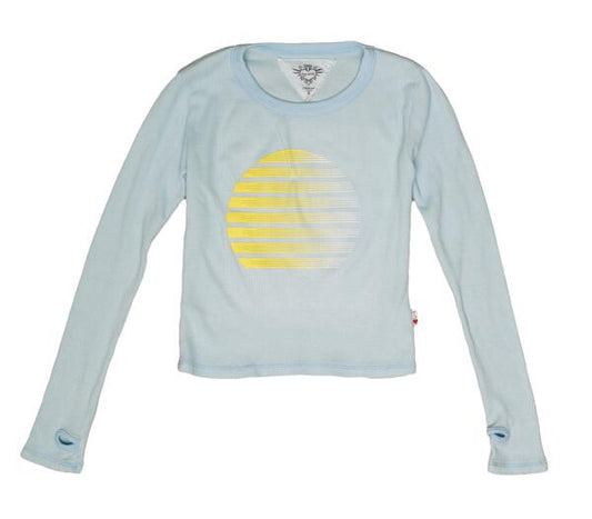 Signature Long-Sleeved Thermal Shirt with Thumbholes (Gradient Sun Print)