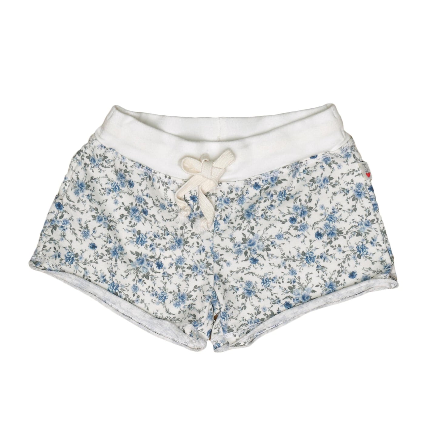 Raw-Edged Shorts with Back Pocket (Ditzy Florals Pattern)