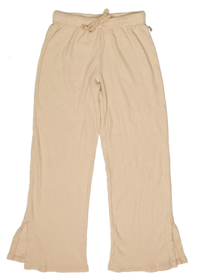 Bottom-Slit Wide-Leg Pants