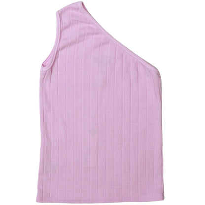 Ribbed One-Shoulder Top