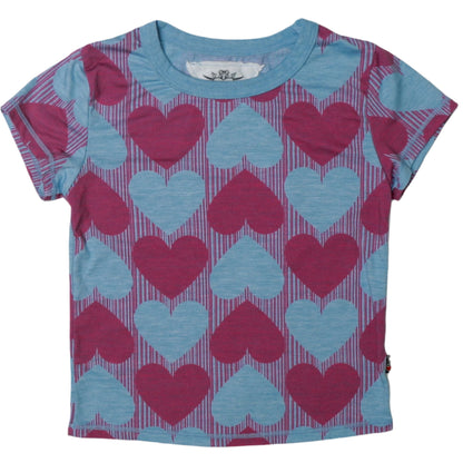 Signature Cap Sleeve Tee (Hearts Pattern)