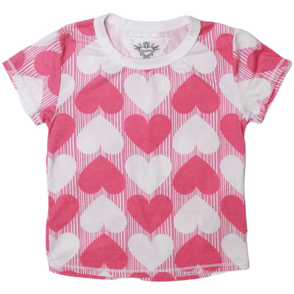 Signature Cap Sleeve Tee (Hearts Pattern)