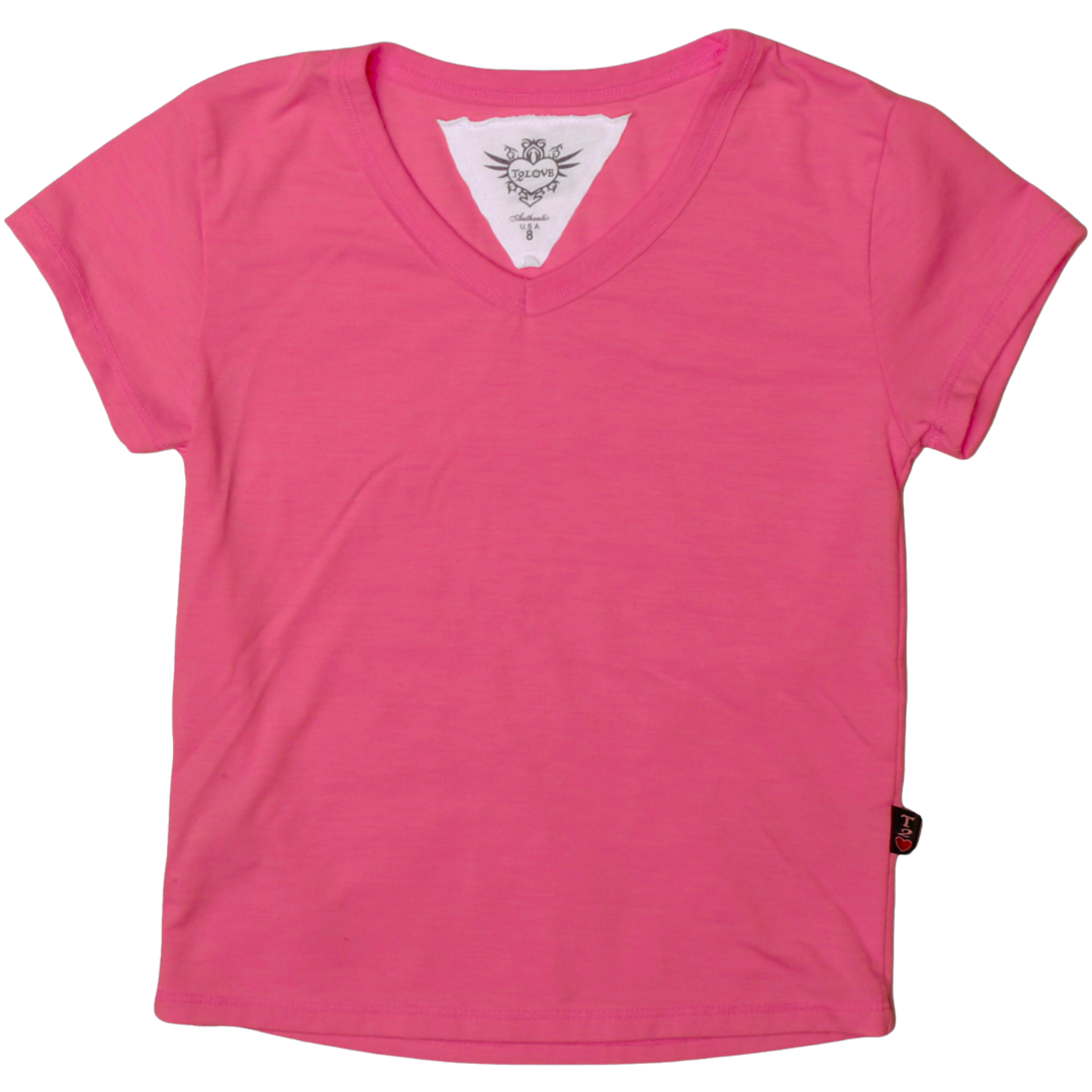 Heather Signature Cap Sleeve V-Neck Tee