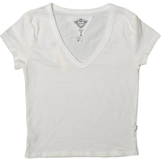 Heather Signature Cap Sleeve V-Neck Tee