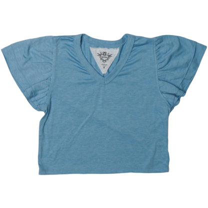 Heather Double Tiered-Sleeved Top
