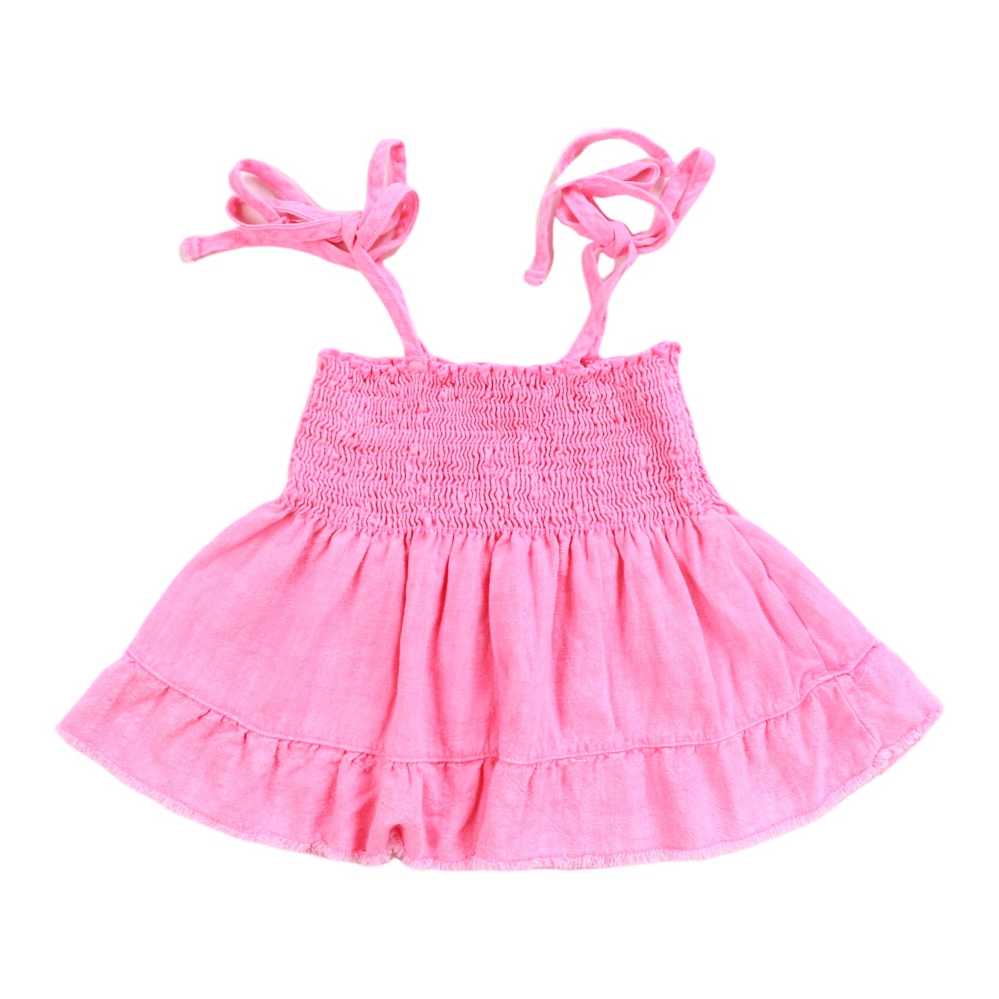 Smocked Tie-Strap Top