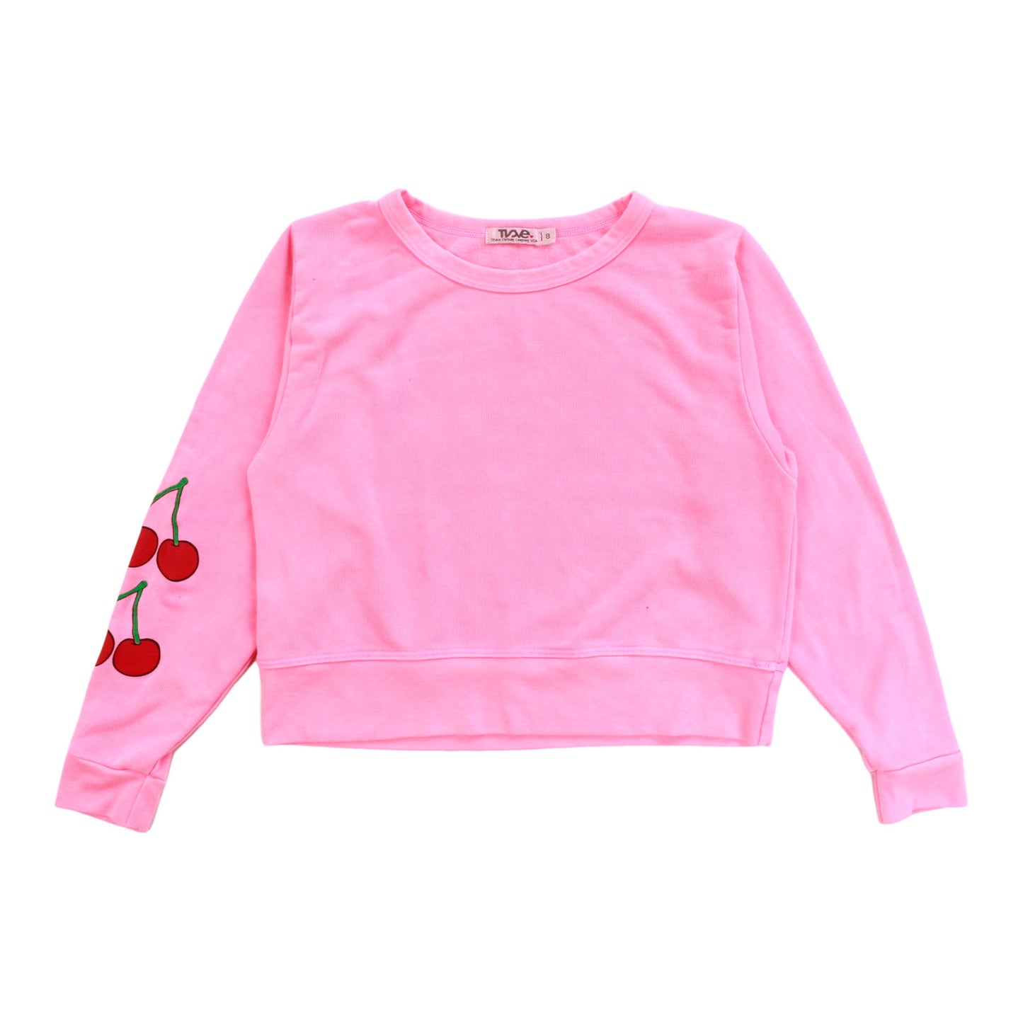 Long-Sleeved Boxy Crewneck (Double Cherries Print)
