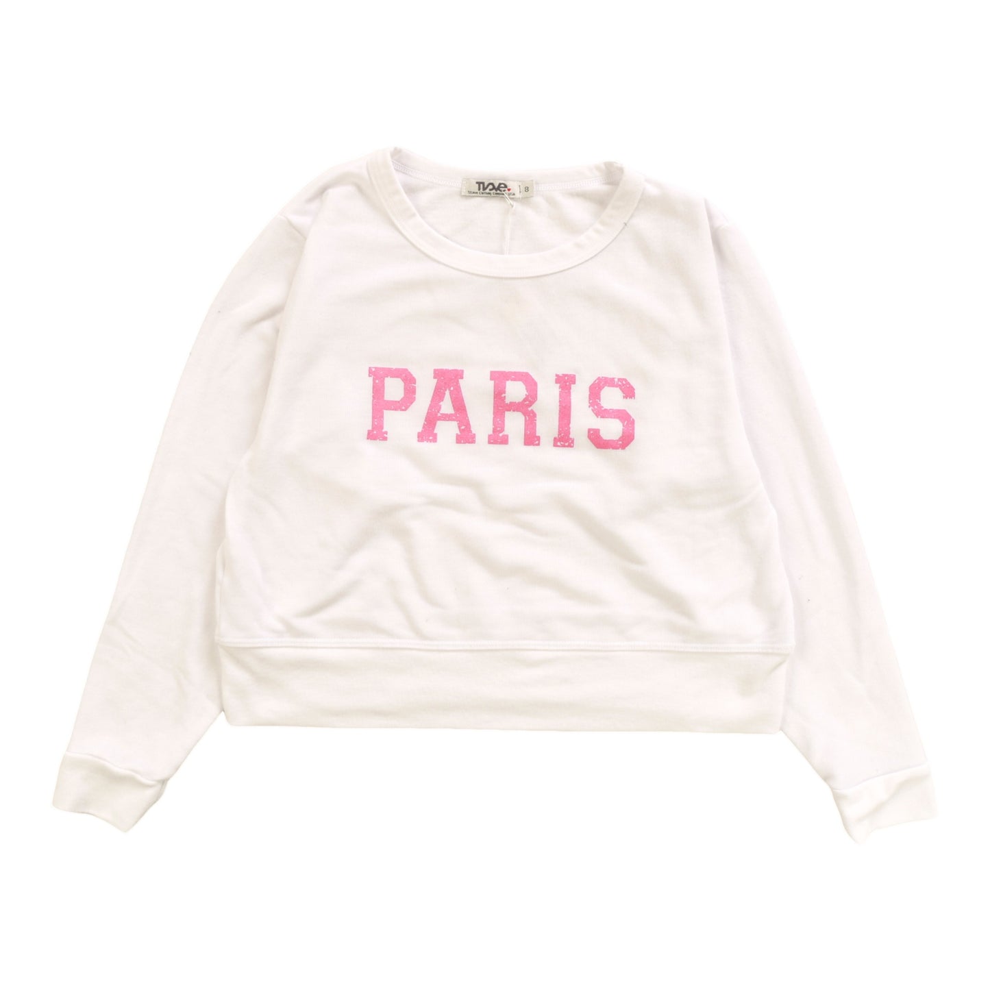 Long-Sleeved Boxy Crewneck ("PARIS")