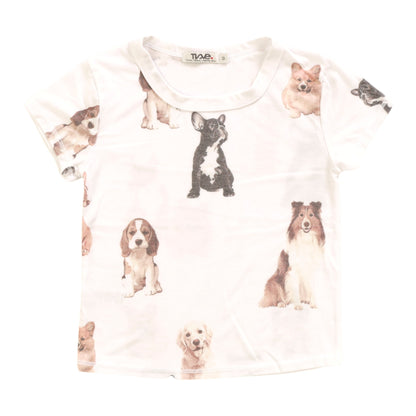 Signature Cap Sleeve Tee (Dogs Pattern)