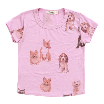 Signature Cap Sleeve Tee (Dogs Pattern)