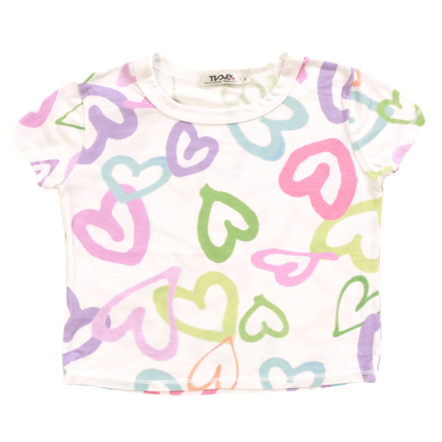 Boxy Top (Mixed Hearts Pattern)