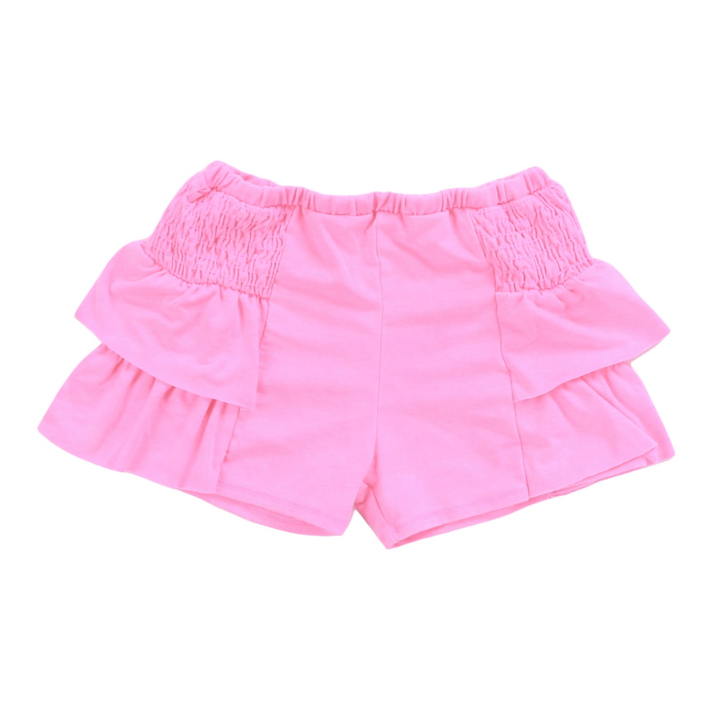 Heather Smocked Side Ruffle Shorts