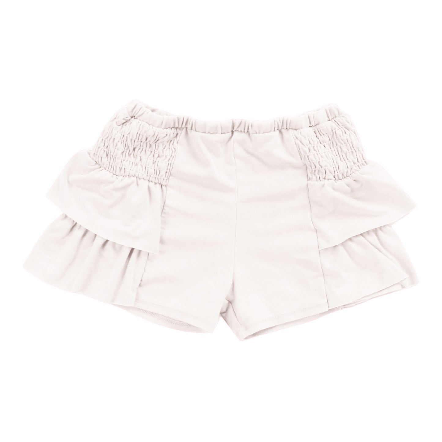 Heather Smocked Side Ruffle Shorts