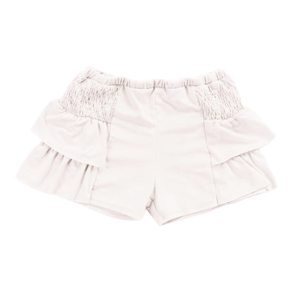 Heather Smocked Side Ruffle Shorts