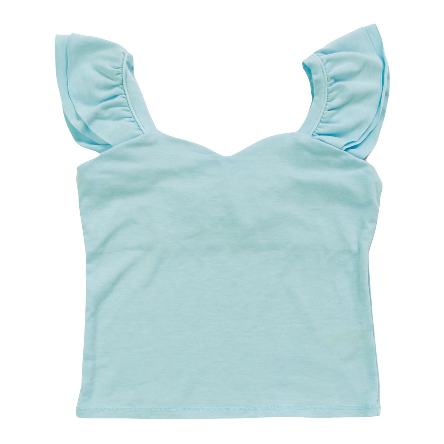 Heather Sweetheart Ruffle-Strap Tank