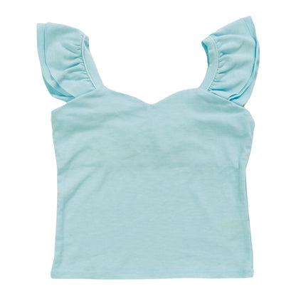 Heather Sweetheart Ruffle-Strap Tank