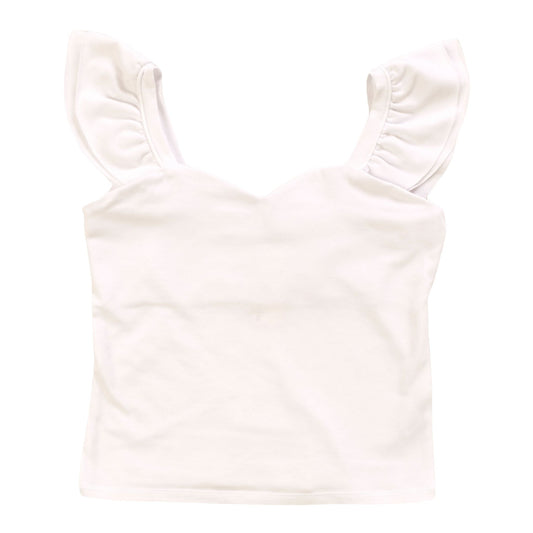 Heather Sweetheart Ruffle-Strap Tank