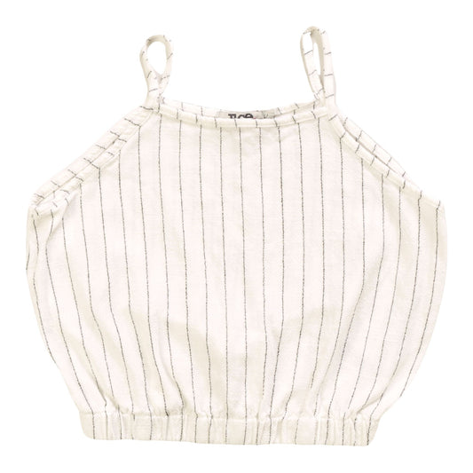 Elastic Waist Cami Top (Vertical Stripes)