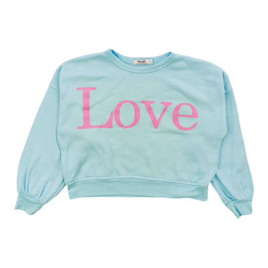 Heather Balloon-Sleeve Pullover ("Love")