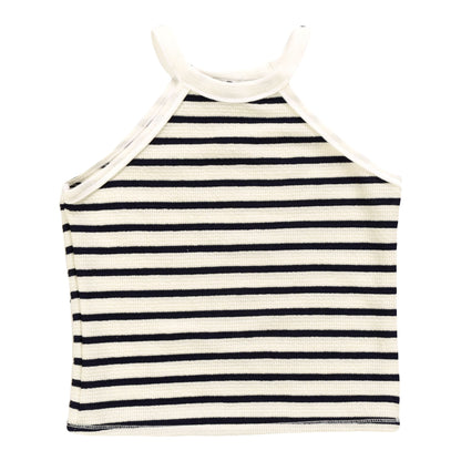 Halter Tank (Black Stripes Pattern)