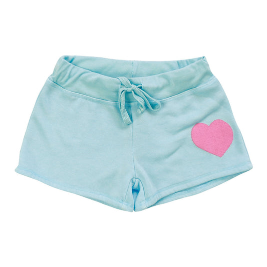 Heather Signature Shorts (Pink Fuzzy Heart Print)