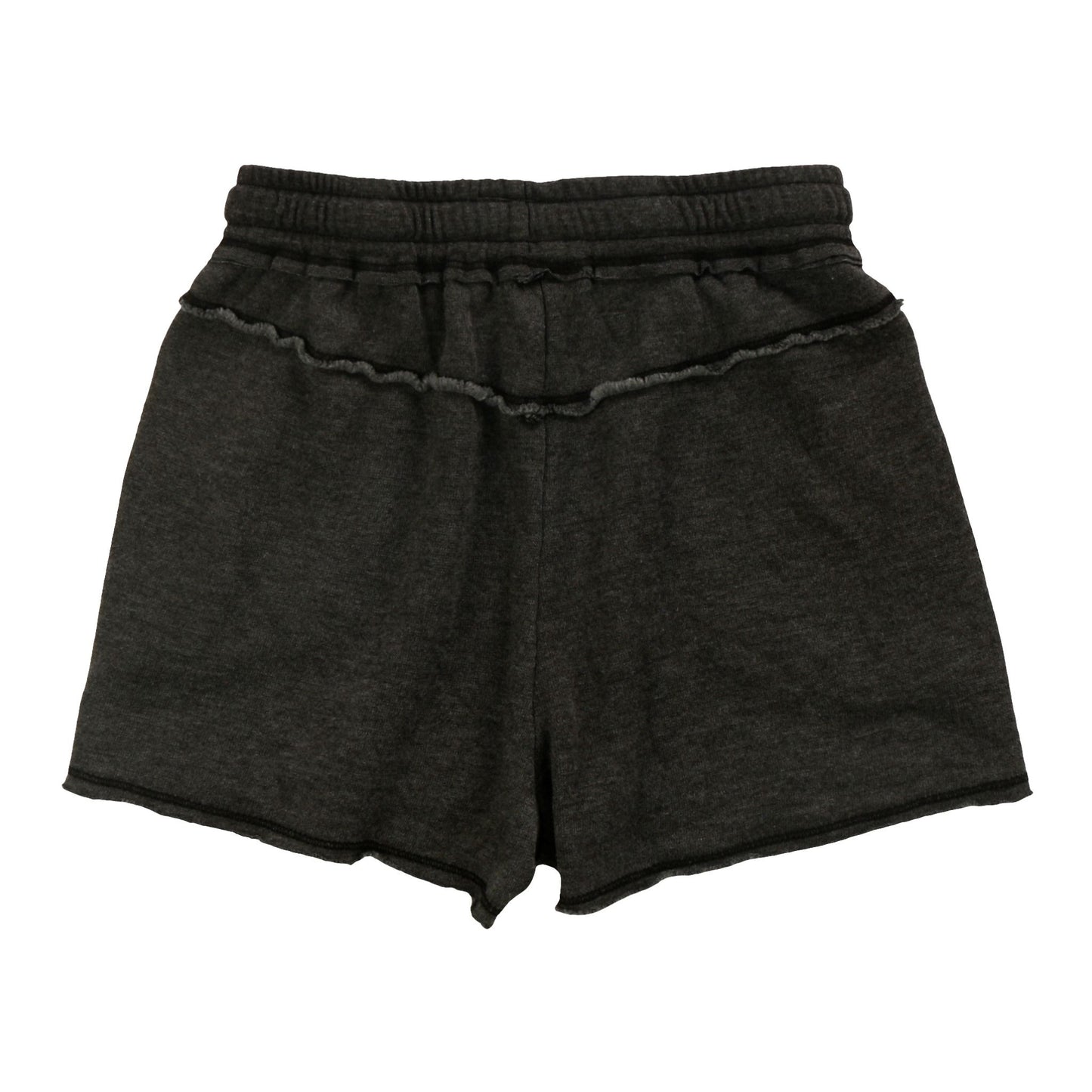 Heather Raw-Edge Shorts with Pockets