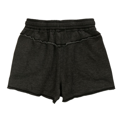 Heather Raw-Edge Shorts with Pockets