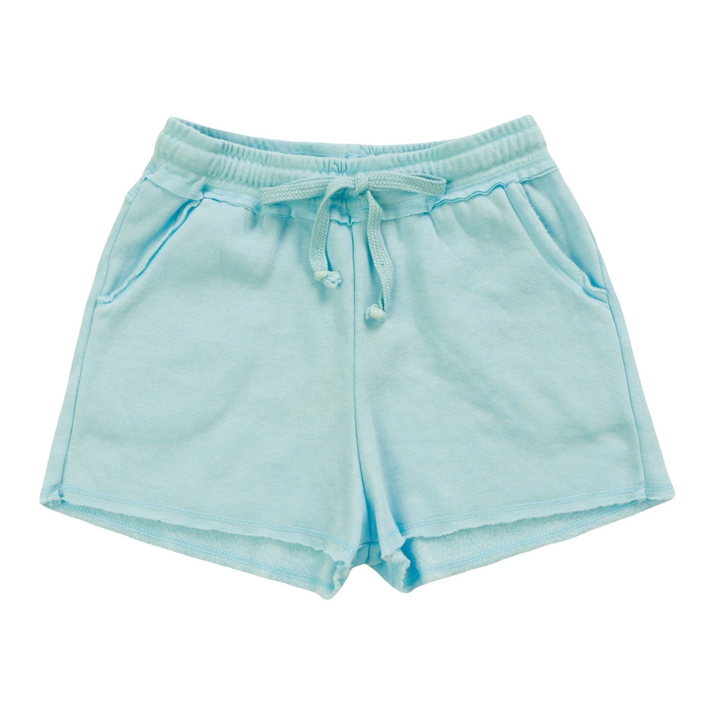 Heather Raw-Edge Shorts with Pockets