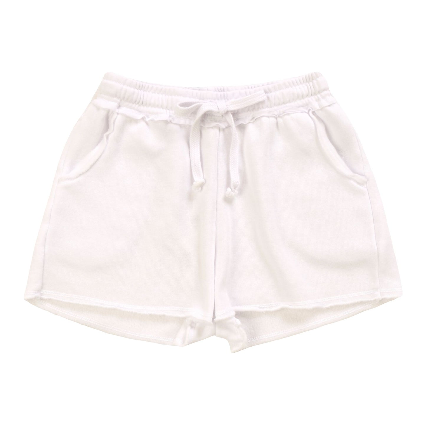 Heather Raw-Edge Shorts with Pockets