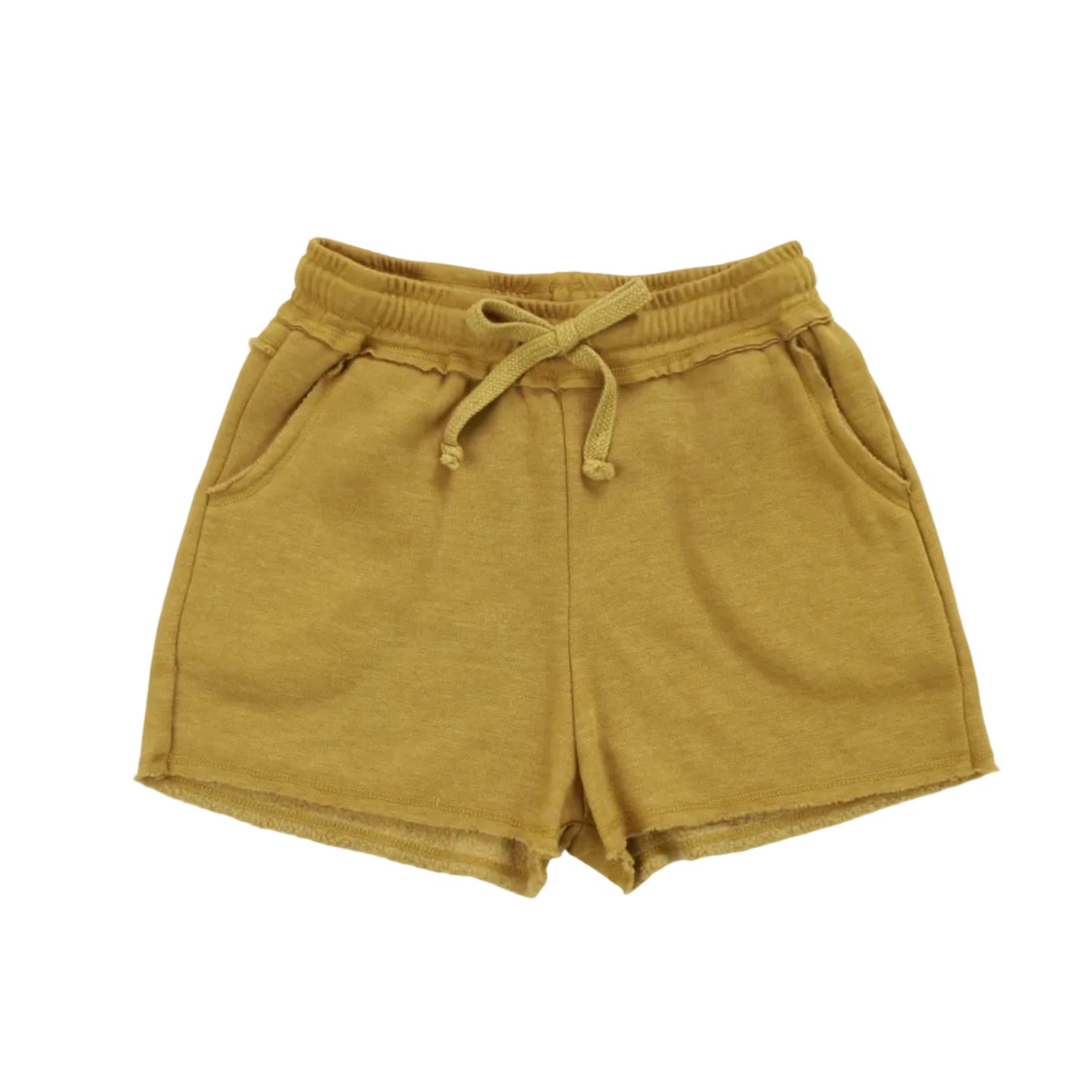 Heather Raw-Edge Shorts with Pockets