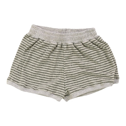 Easy Cuffed Shorts (Gray Stripes)