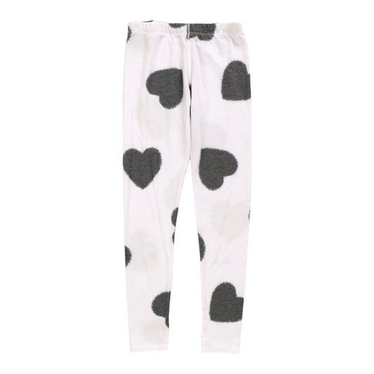 Heather Leggings (Black Fuzzy Heart Pattern)