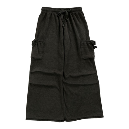 Heather Pleated Cargo Pants