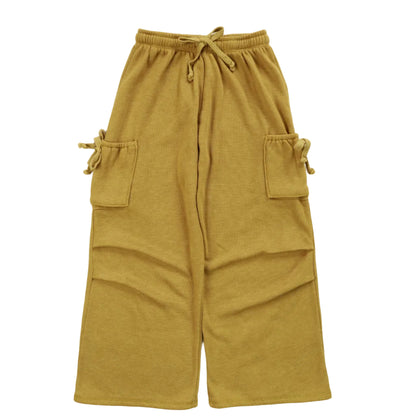Heather Pleated Cargo Pants