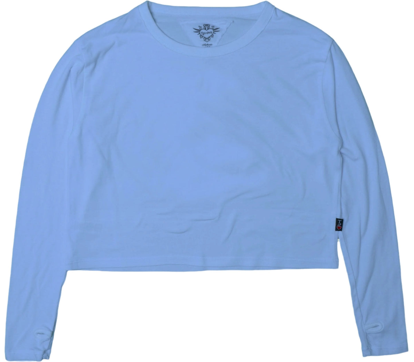 Long-Sleeved Boxy Tee with Thumbholes