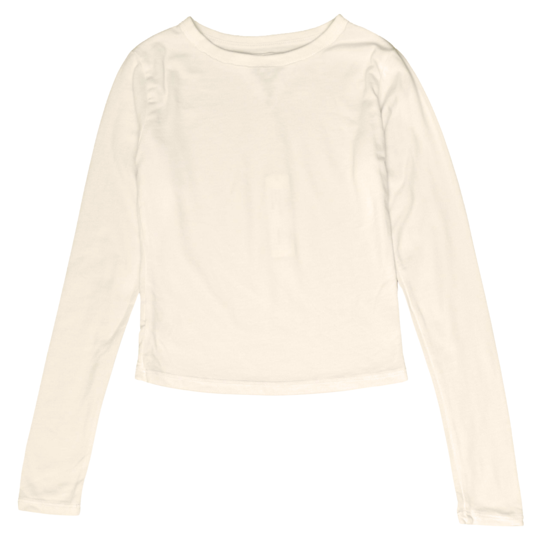 Ballet-Neck Long-Sleeved Shirt