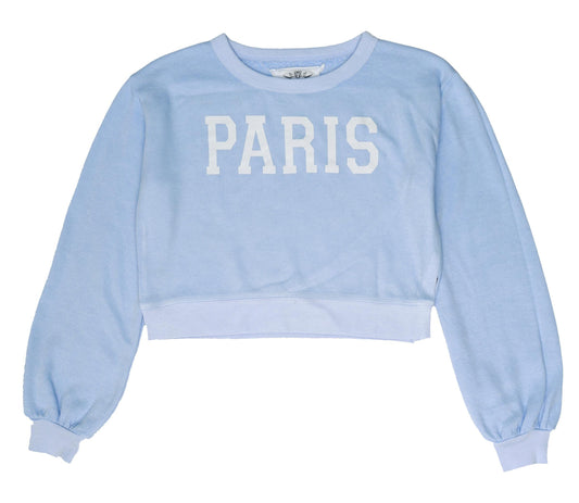 Puffed Long-Sleeved Crew Top ("PARIS")